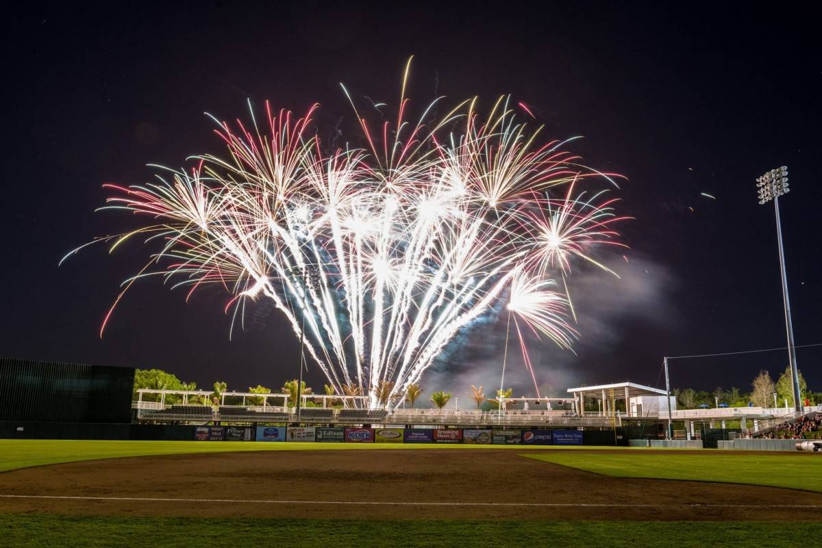 Fireworks explode over Fort Myers Miracle stadium