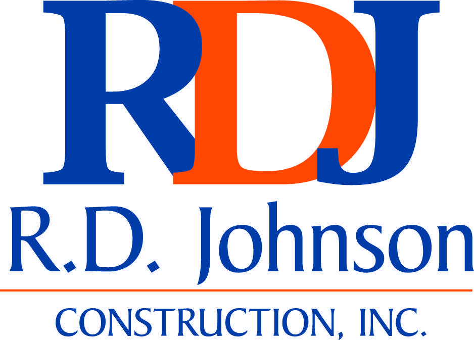 RDJ logo reading R D johnson construction, inc