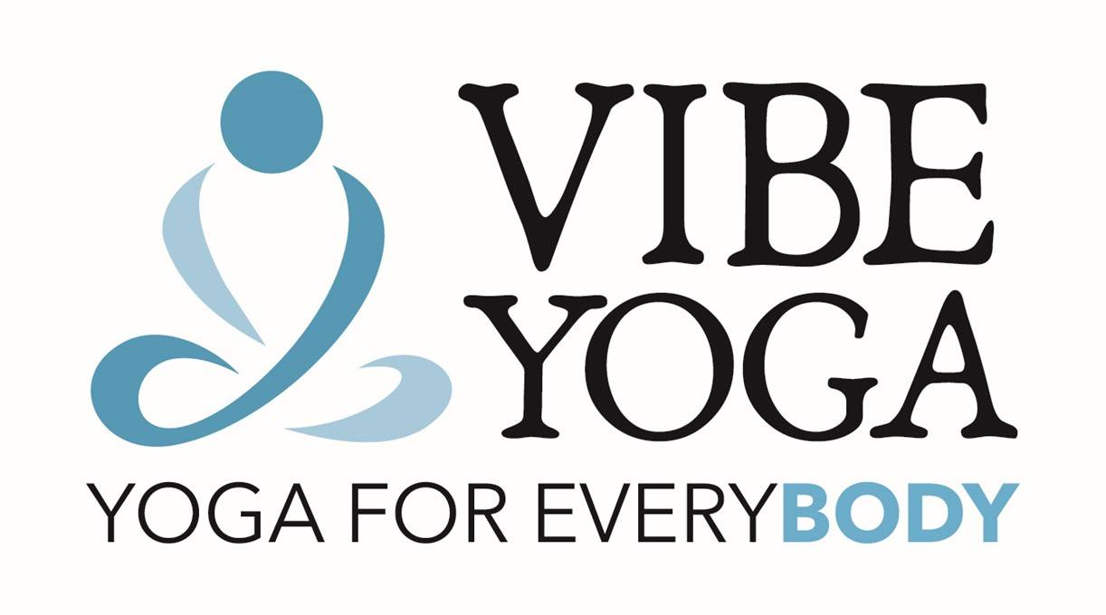 Vibe Yoga logo with tagline Yoga for Every Body