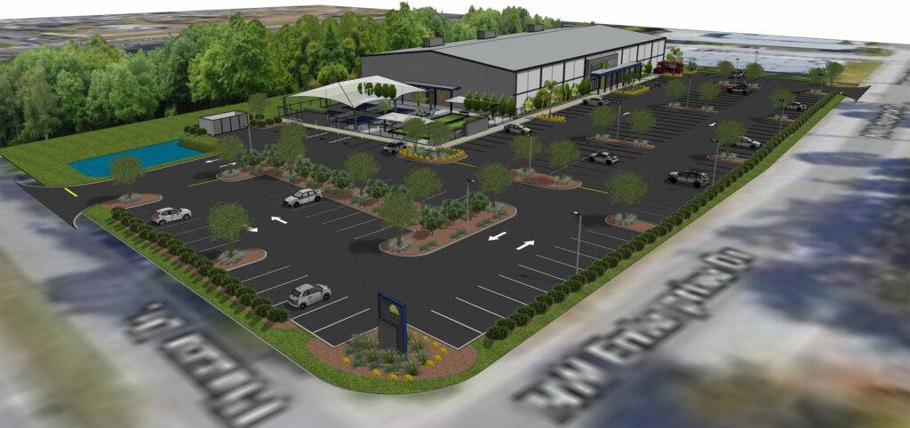 Rendering of Pickleball Club by Stevens Construction