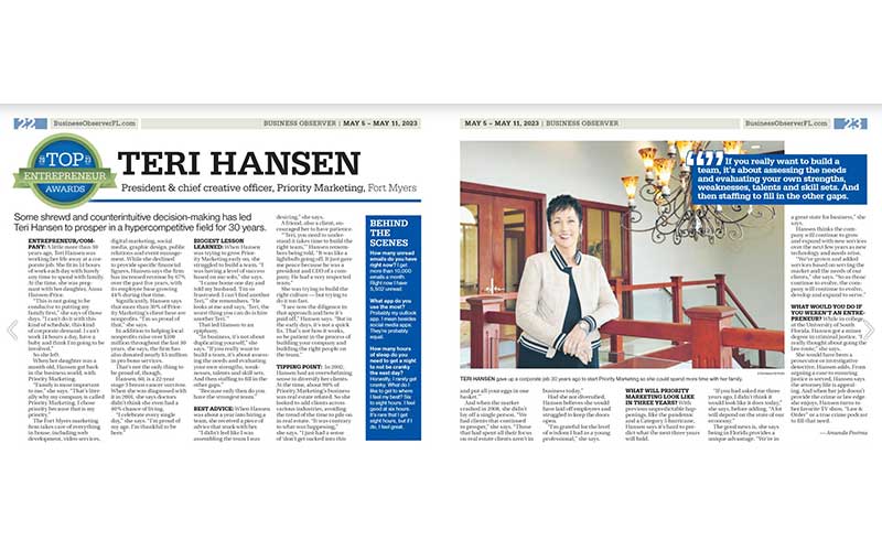 Business Observer Spread Image