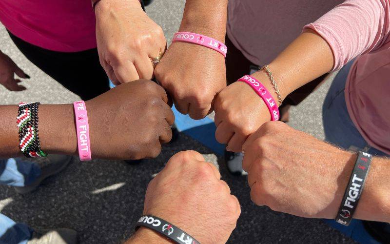 HF Scientific wears bracelets in support of breast cancer awareness